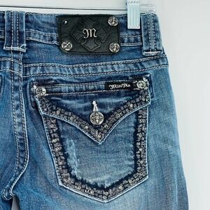 Miss Me Bootcut Embroidered Thick Stitch Cowgirl Western Rodeo Denim